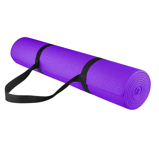 Extra-Thick 10 mm NBR Foam Yoga Mat – Non‑Slip, Eco-Friendly, Cushioned Comfort with Carry Strap for Home Fitness, Pilates, HIIT & Gymnastics
