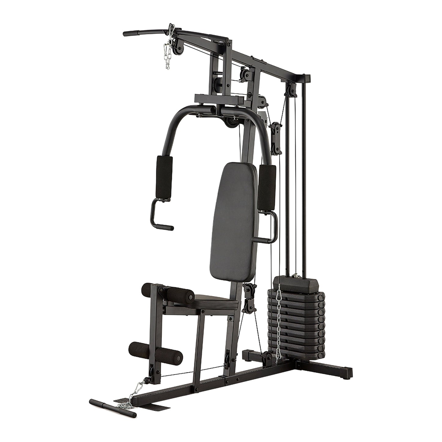 Essential Multi Gym Machine – Heavy‑Duty Steel, Compact Full‑Body Workout Station with 45 kg/66 kg Stack – Lat Pulldown, Chest Press, Leg Curl/Extension for Home Gym Setup