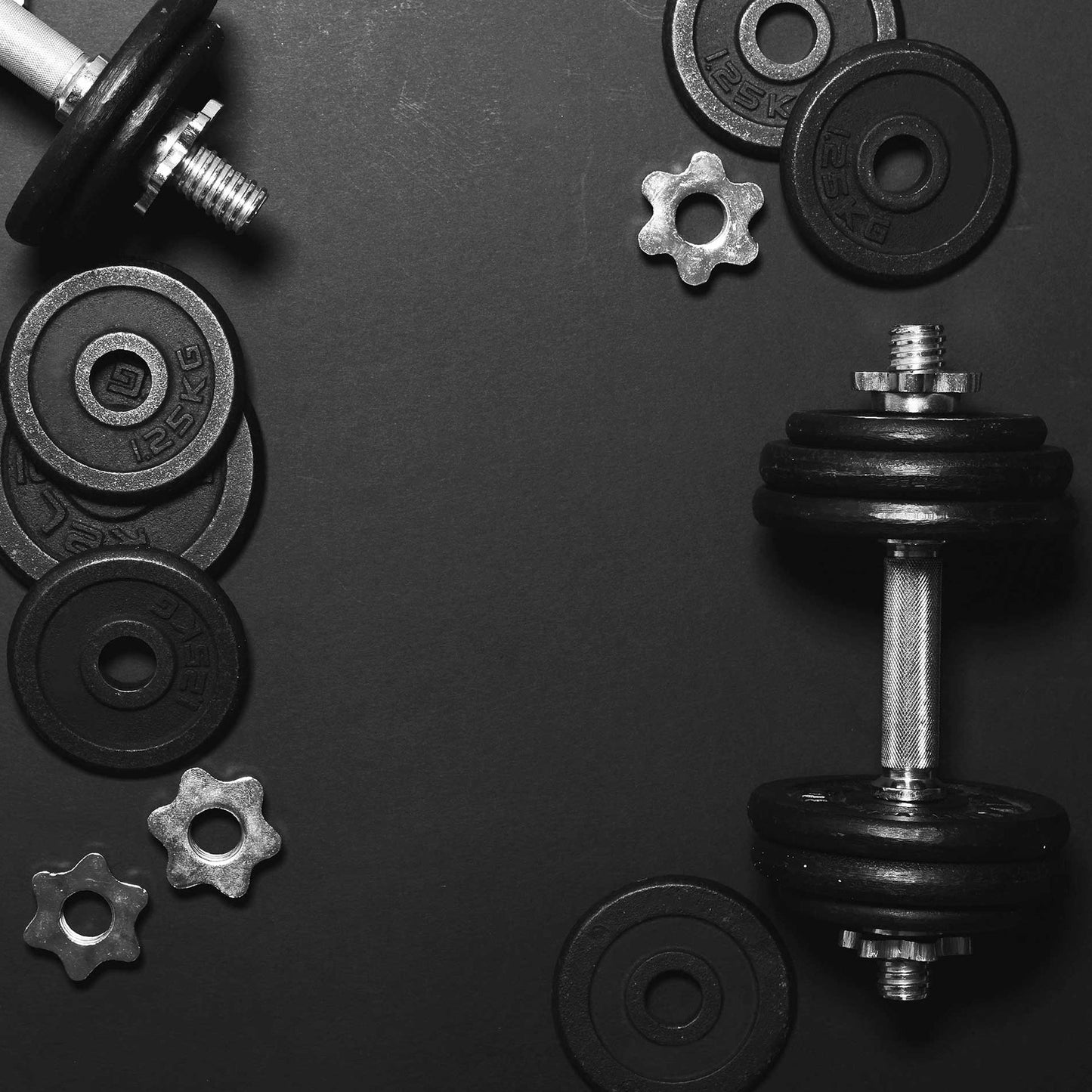 Adjustable Cast‑Iron 65 kg Dumbbell & Barbell Set – 2‑in‑1 Set, Knurled Handles, No‑Roll Design – Full‑Body Strength Training for Home Gyms
