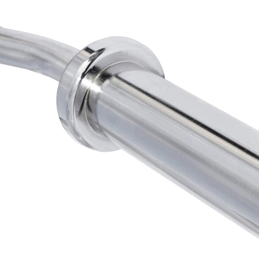 Heavy Duty 47” Olympic EZ Curl Barbell – Chrome Steel Curl Bar with Spring Collars | 500lb Capacity | Fits 2-Inch Plates | Ergonomic Grip for Strength Training in Home Gyms