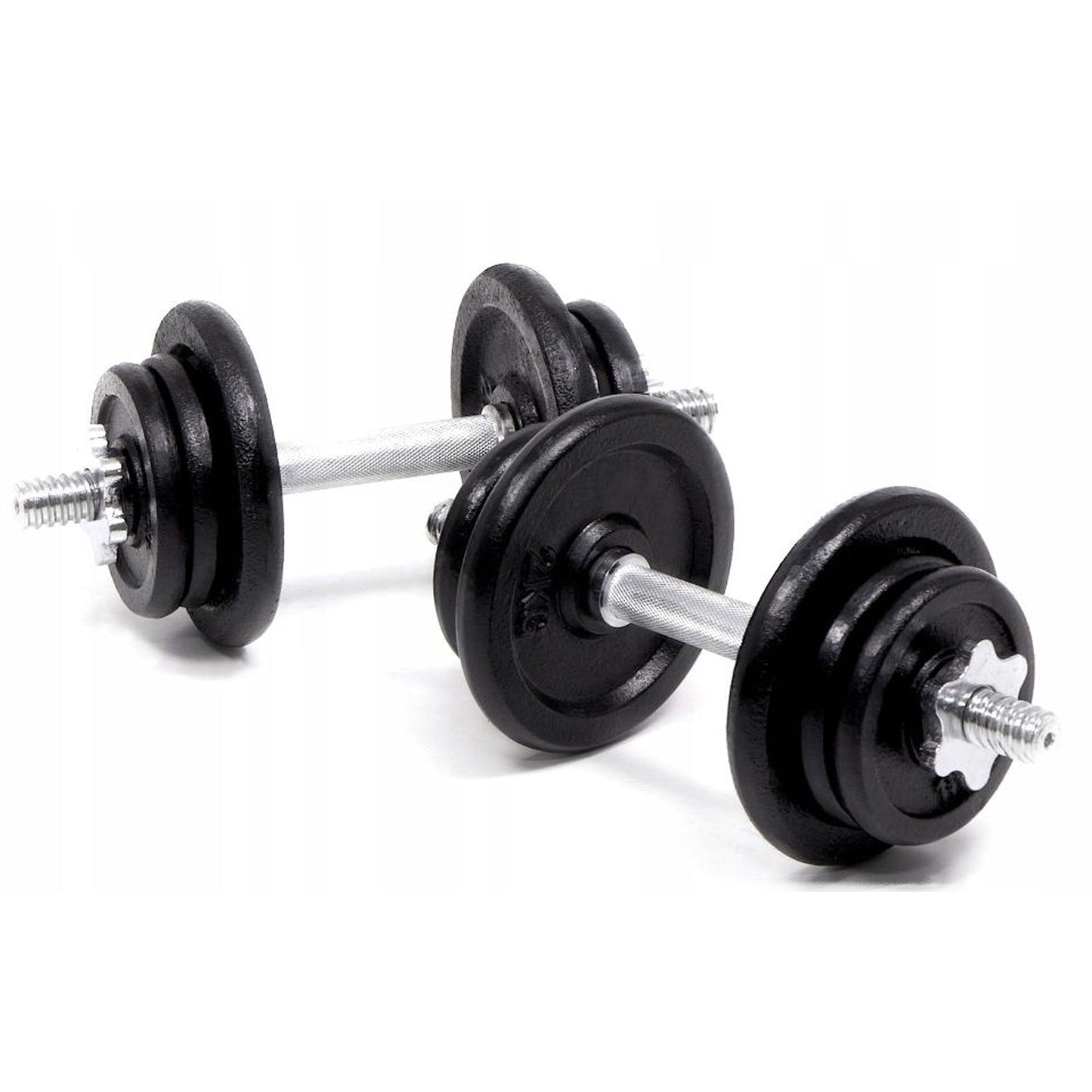 Adjustable Cast‑Iron 65 kg Dumbbell & Barbell Set – 2‑in‑1 Set, Knurled Handles, No‑Roll Design – Full‑Body Strength Training for Home Gyms