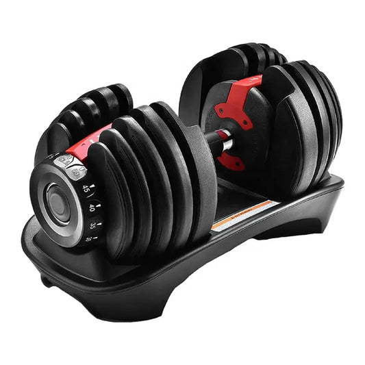 Adjustable 24kg Dumbbell 15-in-1 with Quick Dial – Compact Home Gym Free Weights, Smart Click Technology, Full Body Training, Space Saving Strength Gear
