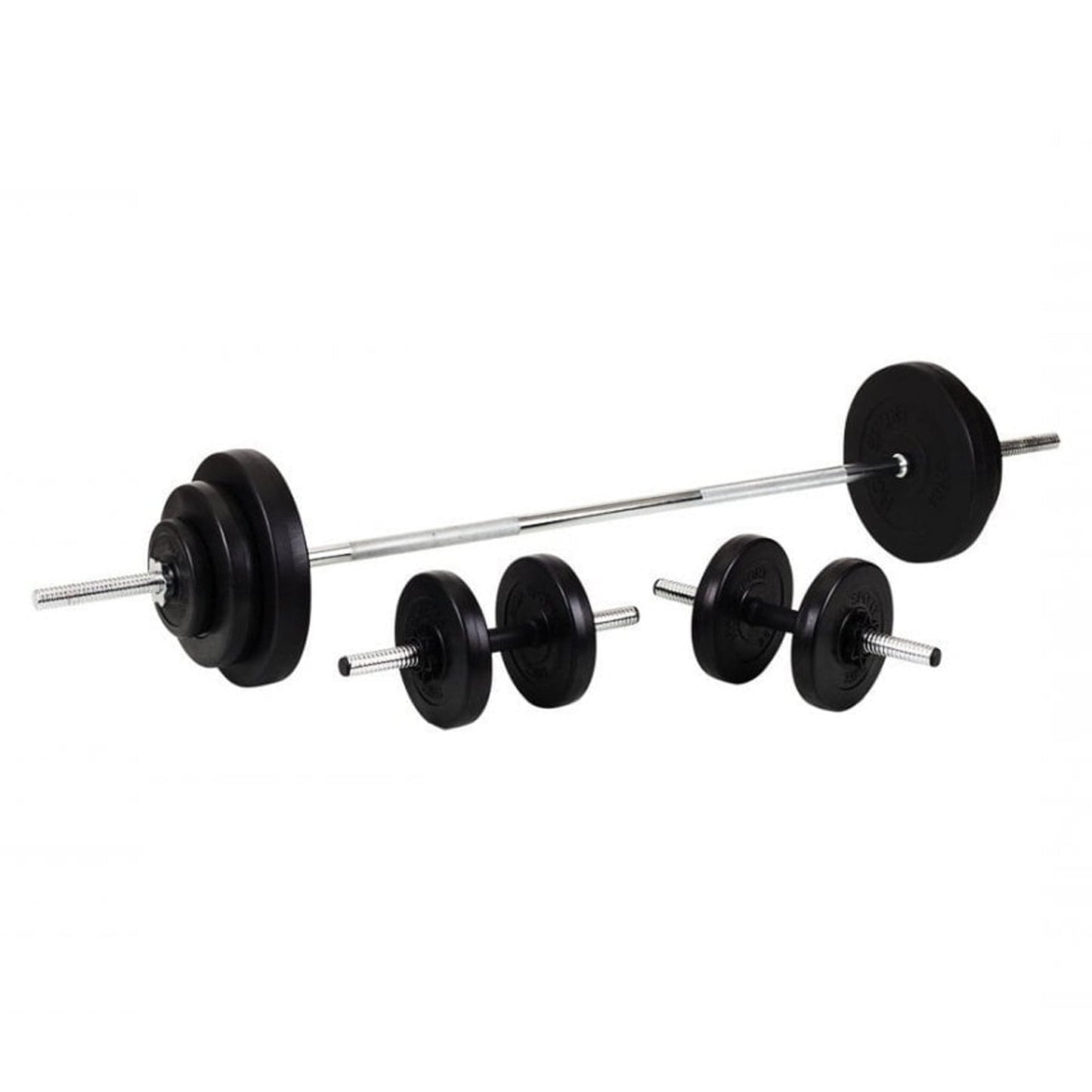 Adjustable Cast‑Iron 65 kg Dumbbell & Barbell Set – 2‑in‑1 Set, Knurled Handles, No‑Roll Design – Full‑Body Strength Training for Home Gyms