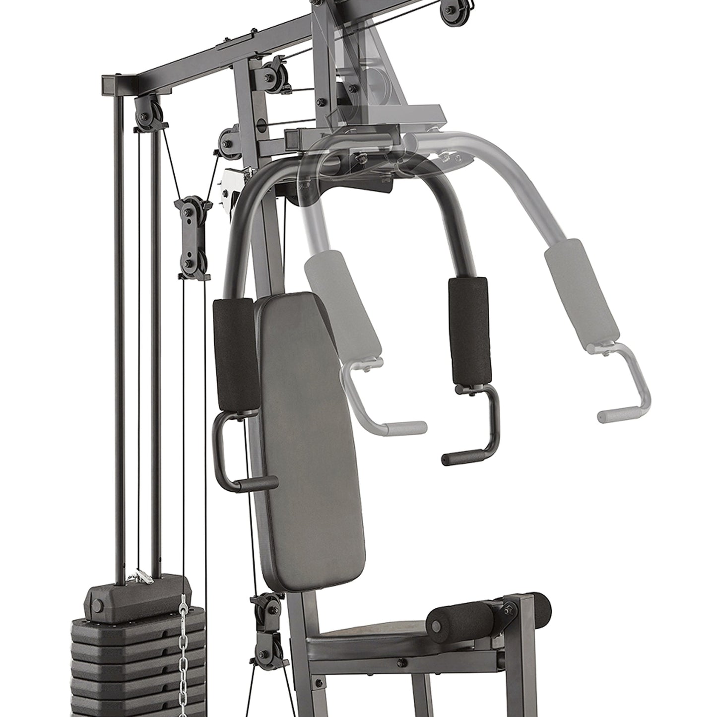 Essential Multi Gym Machine – Heavy‑Duty Steel, Compact Full‑Body Workout Station with 45 kg/66 kg Stack – Lat Pulldown, Chest Press, Leg Curl/Extension for Home Gym Setup