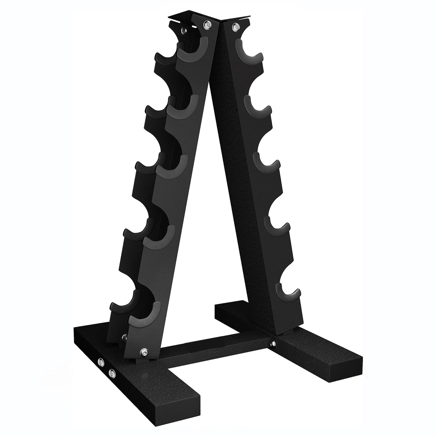 Heavy Duty Neoprene Dumbbell Tree Rack – Sturdy Steel A‑Frame, 3/5 Tier Compact Weights Storage for Home Gym