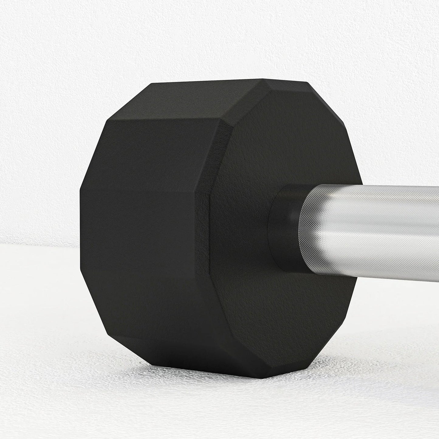 Rubber Coated Round Hex Dumbbell – Anti‑Roll Design, Knurled Grip Strength Training Dumbbells for Home Gym