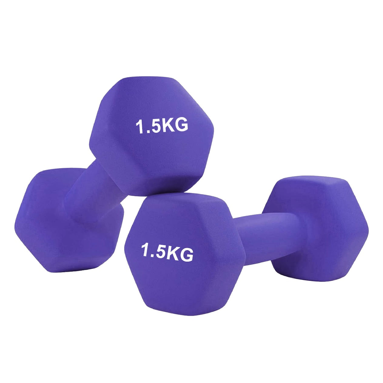 Hex Neoprene Dumbbell Weights – Anti Roll, Non Slip Grip | Singles, Pairs & Sets | Comfortable, Floor Safe Dumbbells for Home & Gym Workouts