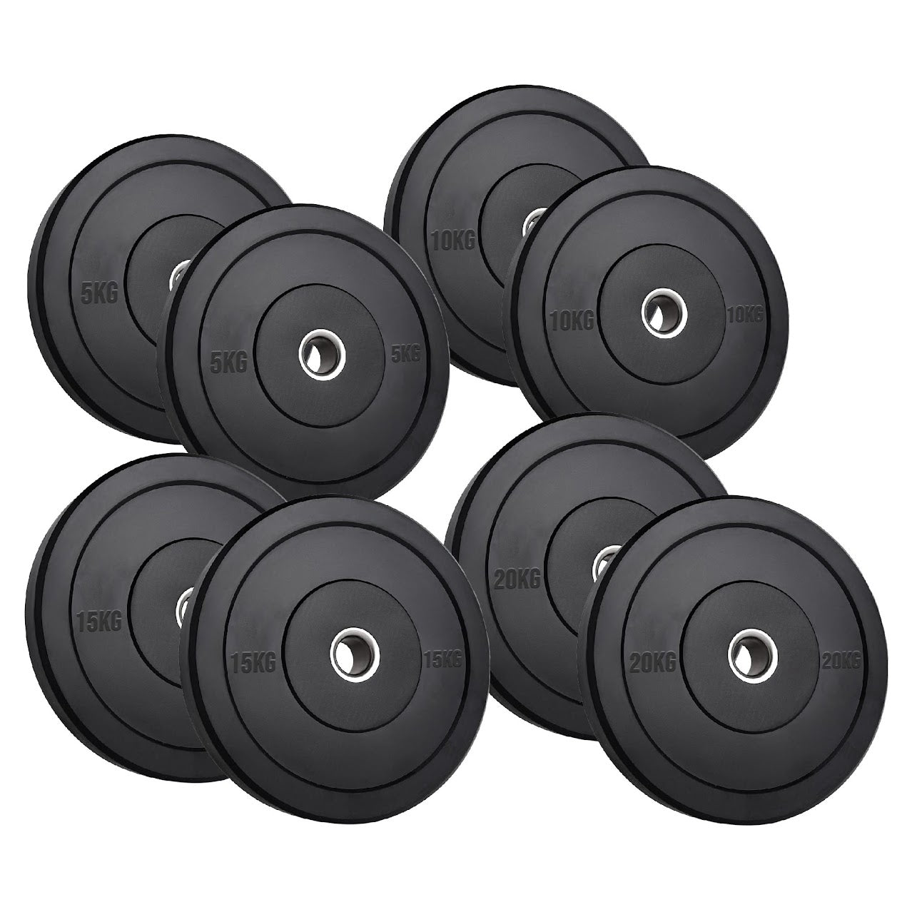 Olympic Rubber Bumper Plates – Heavy-Duty Cast Iron Core, Anti‑Bounce & Rust‑Resistant – Performance Strength Training for Home Gyms & Cross‑Training