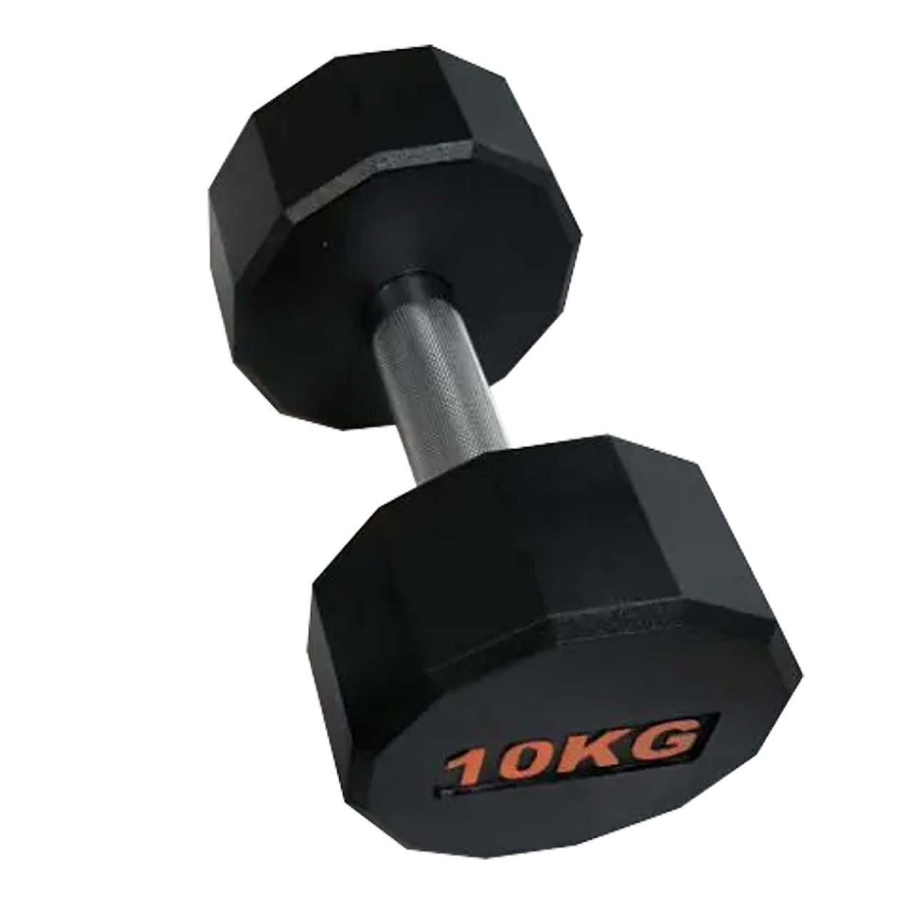 Rubber Coated Round Hex Dumbbell – Anti‑Roll Design, Knurled Grip Strength Training Dumbbells for Home Gym