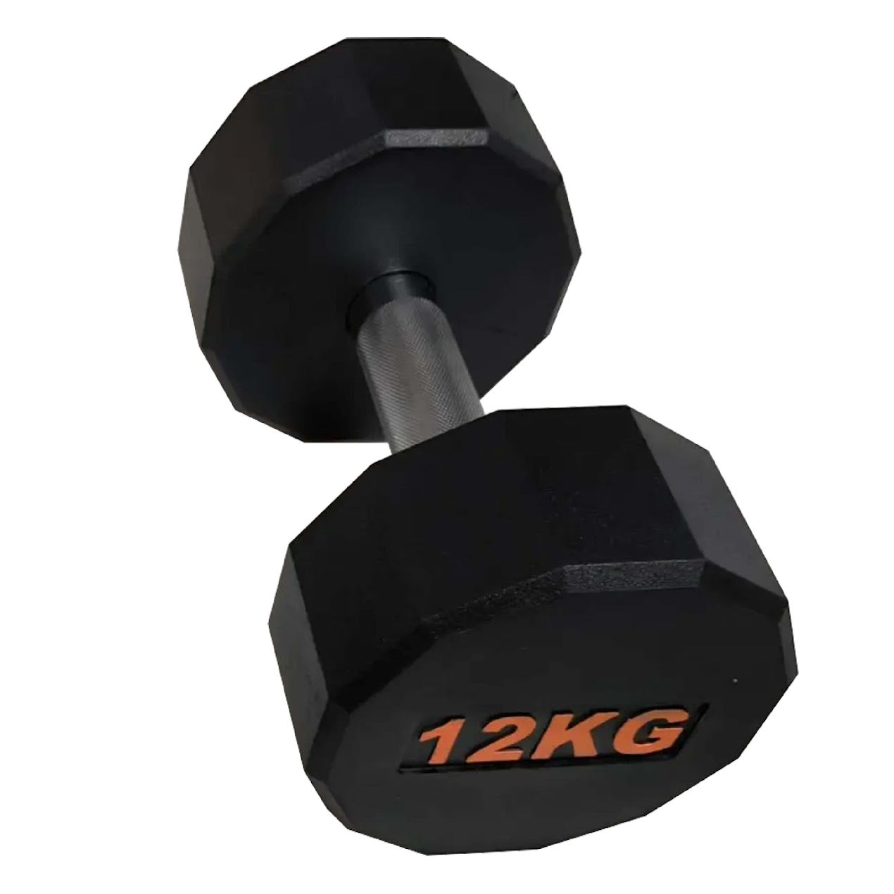 Rubber Coated Round Hex Dumbbell – Anti‑Roll Design, Knurled Grip Strength Training Dumbbells for Home Gym