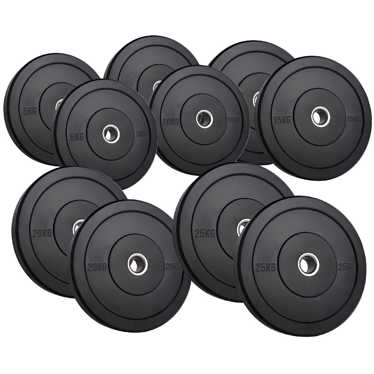 Olympic Rubber Bumper Plates – Heavy-Duty Cast Iron Core, Anti‑Bounce & Rust‑Resistant – Performance Strength Training for Home Gyms & Cross‑Training