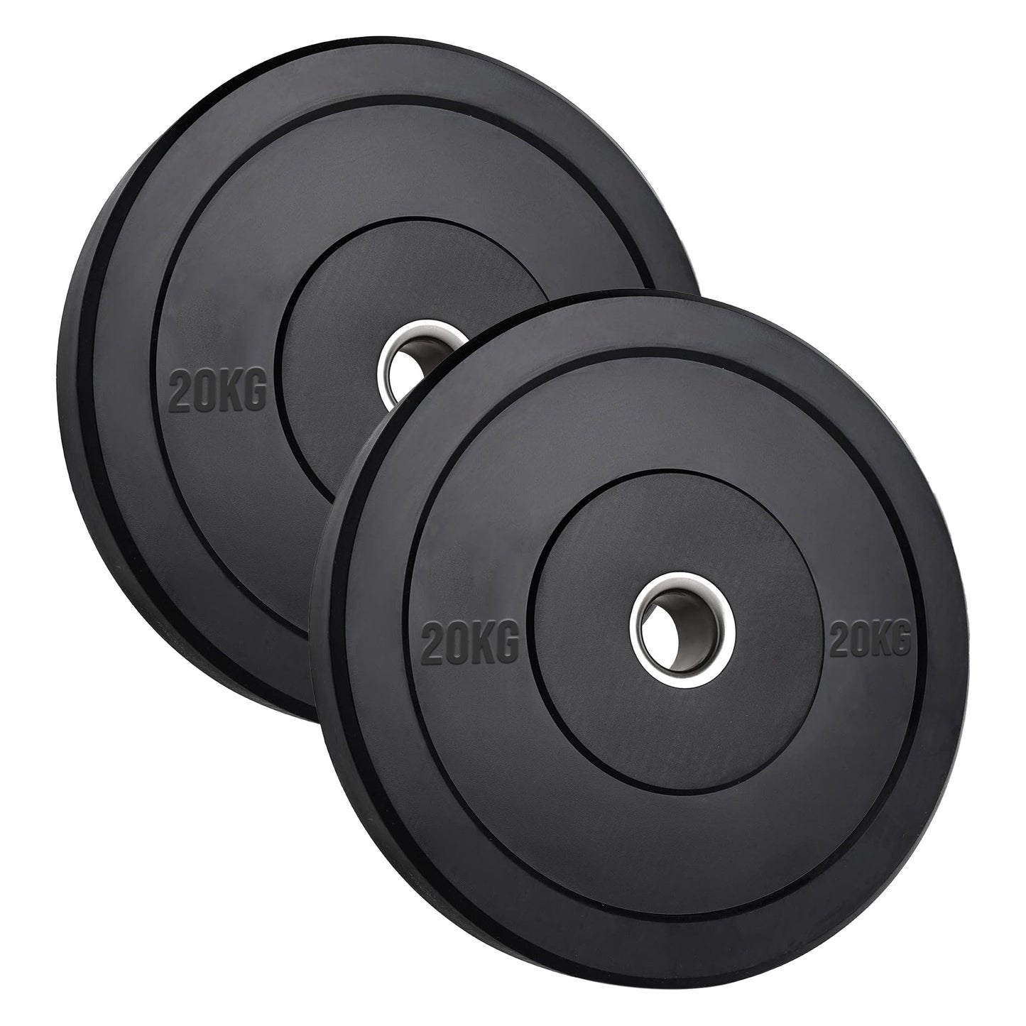 Olympic Rubber Bumper Plates – Heavy-Duty Cast Iron Core, Anti‑Bounce & Rust‑Resistant – Performance Strength Training for Home Gyms & Cross‑Training