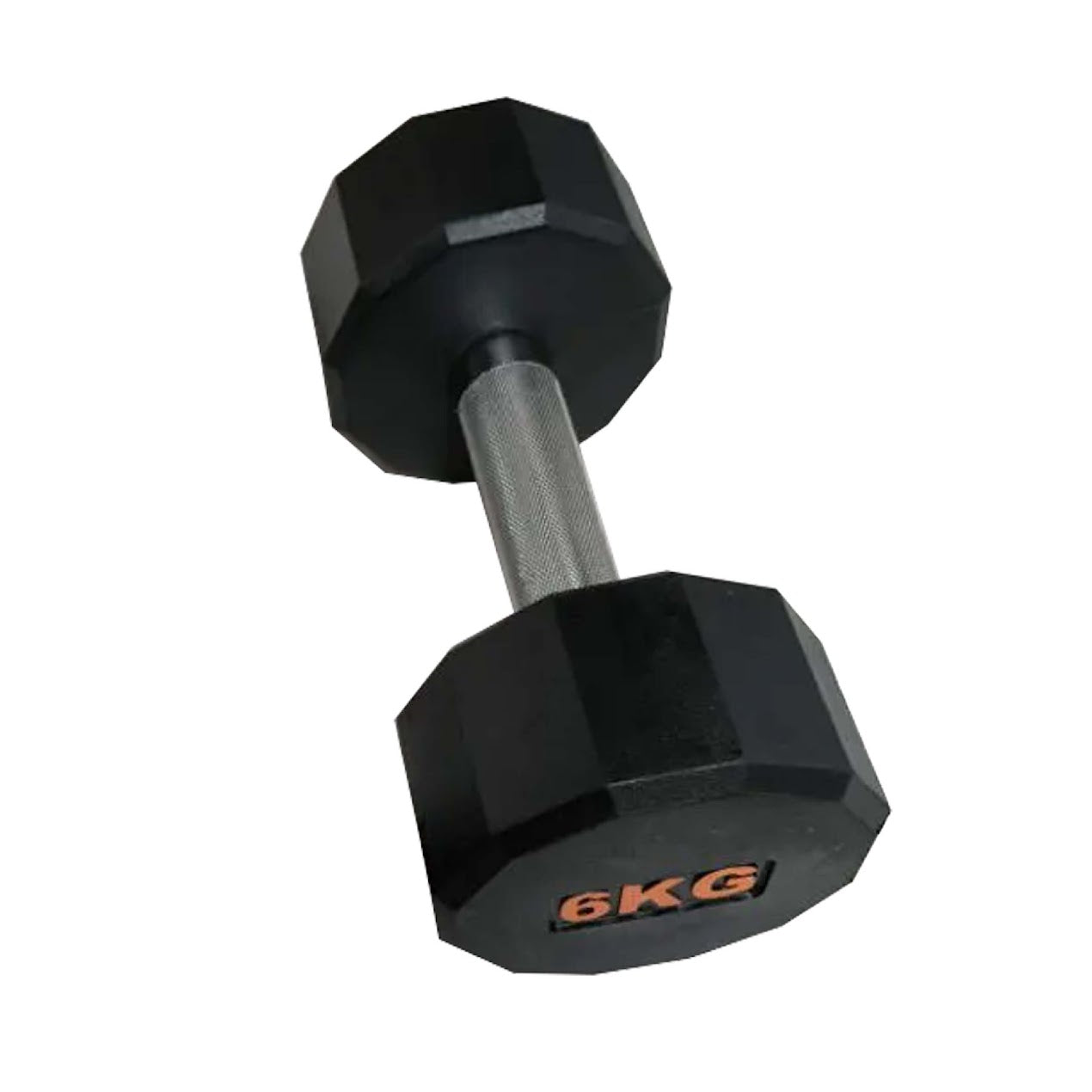 Rubber Coated Round Hex Dumbbell – Anti‑Roll Design, Knurled Grip Strength Training Dumbbells for Home Gym