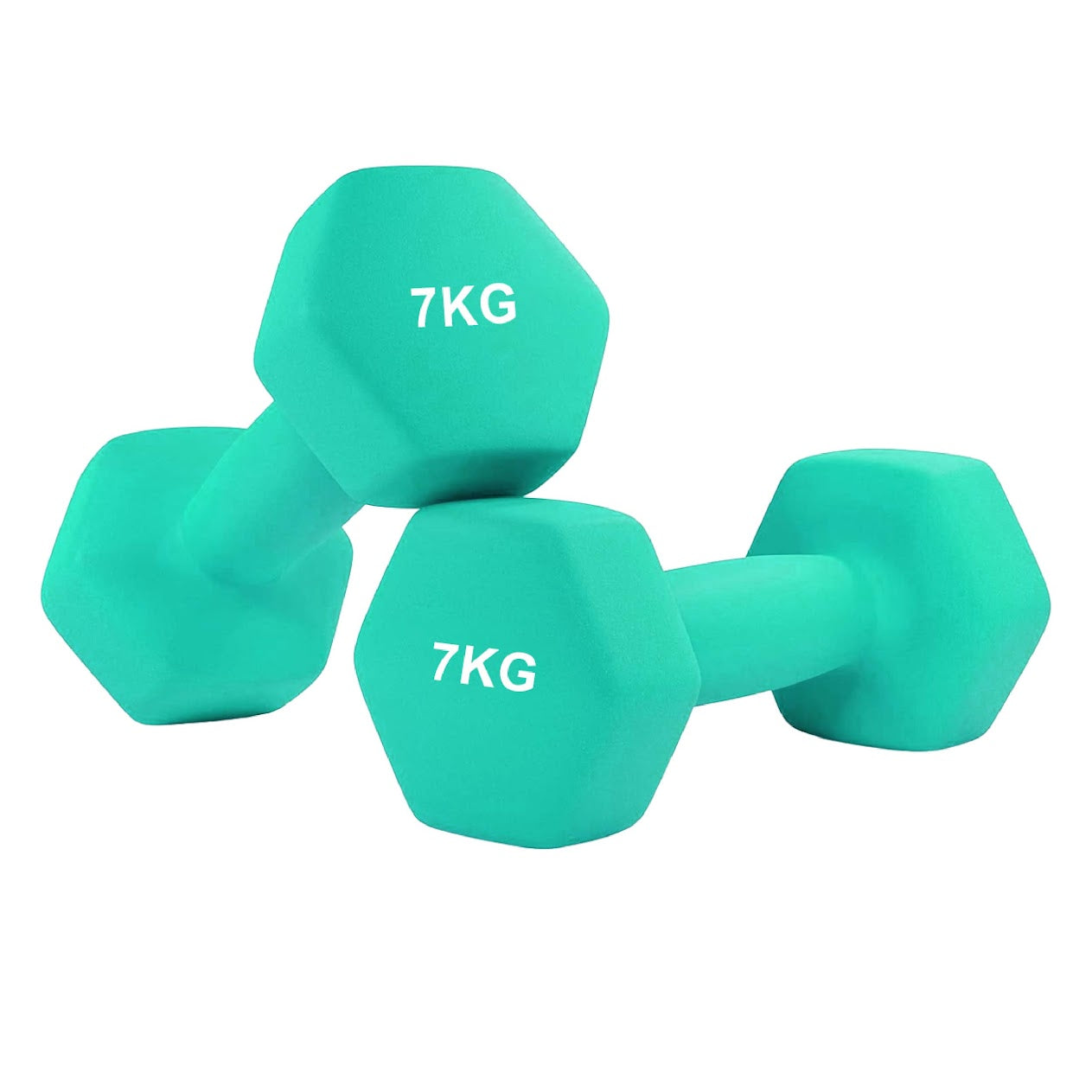 Hex Neoprene Dumbbell Weights – Anti Roll, Non Slip Grip | Singles, Pairs & Sets | Comfortable, Floor Safe Dumbbells for Home & Gym Workouts