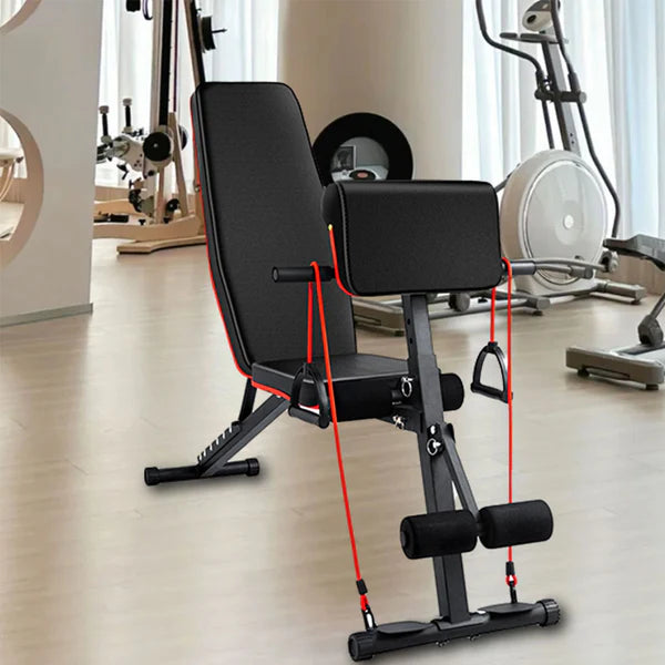 Multi Position Foldable Weight Bench – 7 Adjustable Angles | Heavy Duty Steel Construction | Flat, Incline & Decline Options for Strength Training | Space-Saving Design for Home Gyms