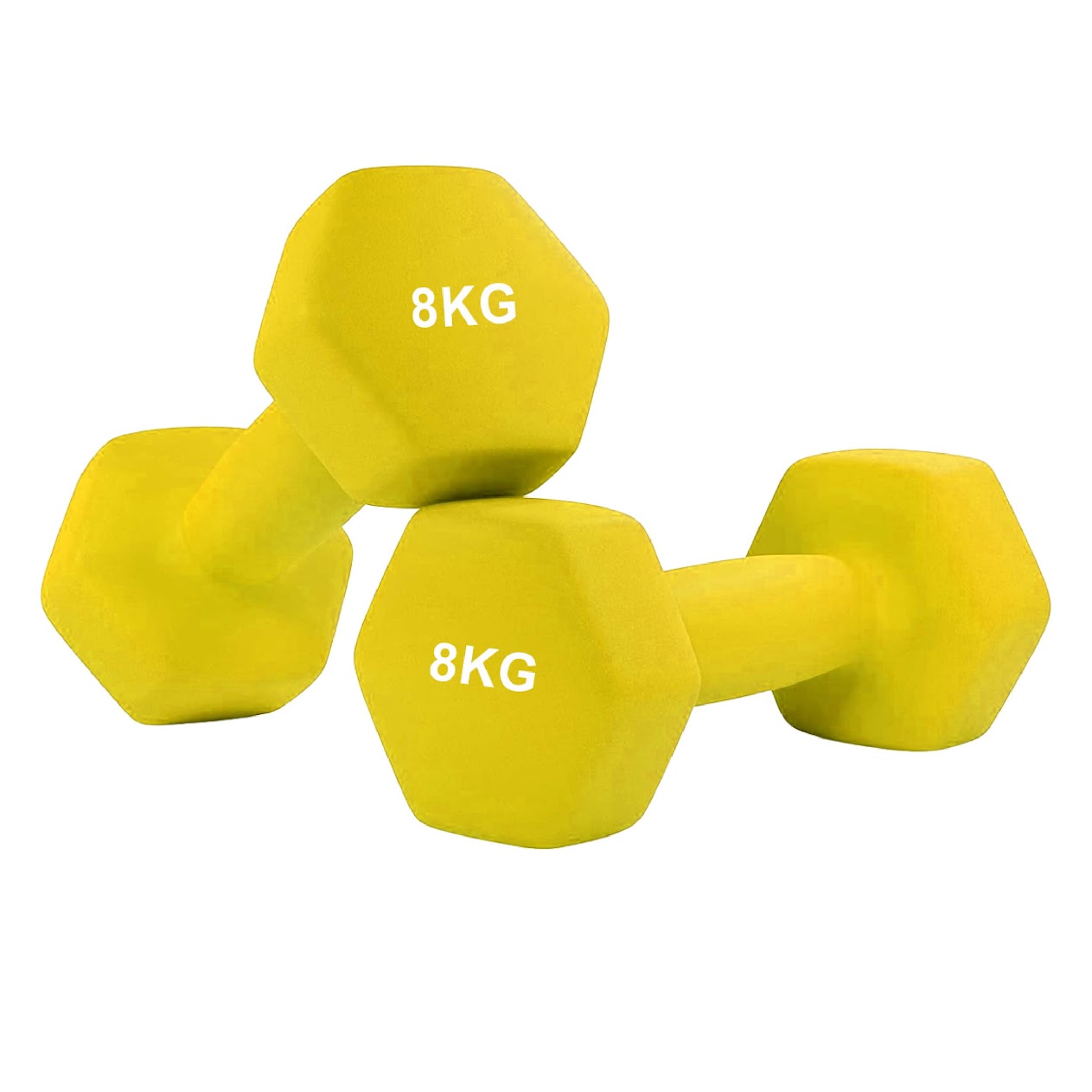 Hex Neoprene Dumbbell Weights – Anti Roll, Non Slip Grip | Singles, Pairs & Sets | Comfortable, Floor Safe Dumbbells for Home & Gym Workouts