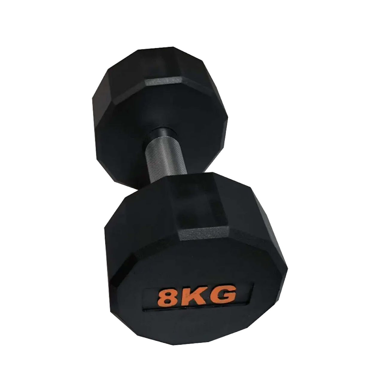 Rubber Coated Round Hex Dumbbell – Anti‑Roll Design, Knurled Grip Strength Training Dumbbells for Home Gym