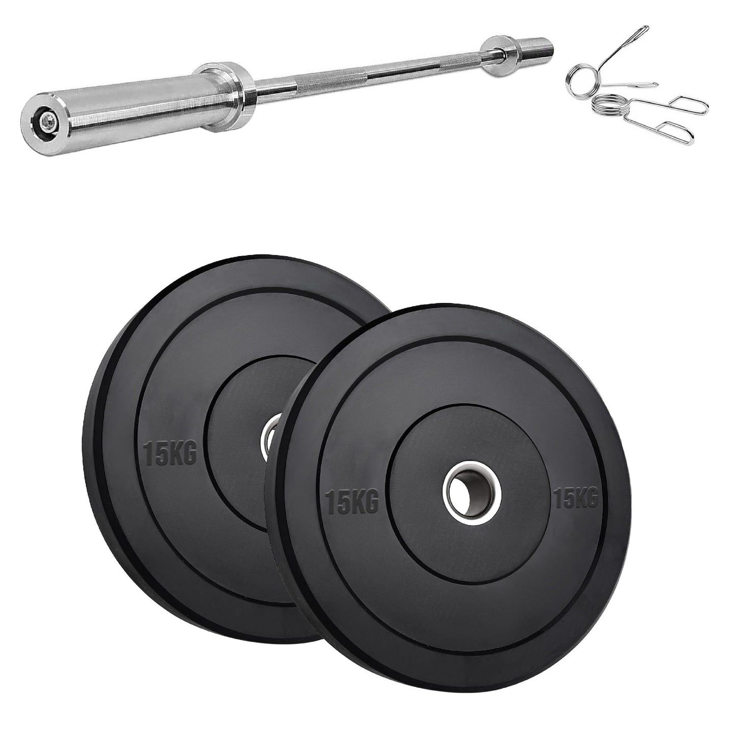 Olympic Rubber Bumper Plates – Heavy-Duty Cast Iron Core, Anti‑Bounce & Rust‑Resistant – Performance Strength Training for Home Gyms & Cross‑Training