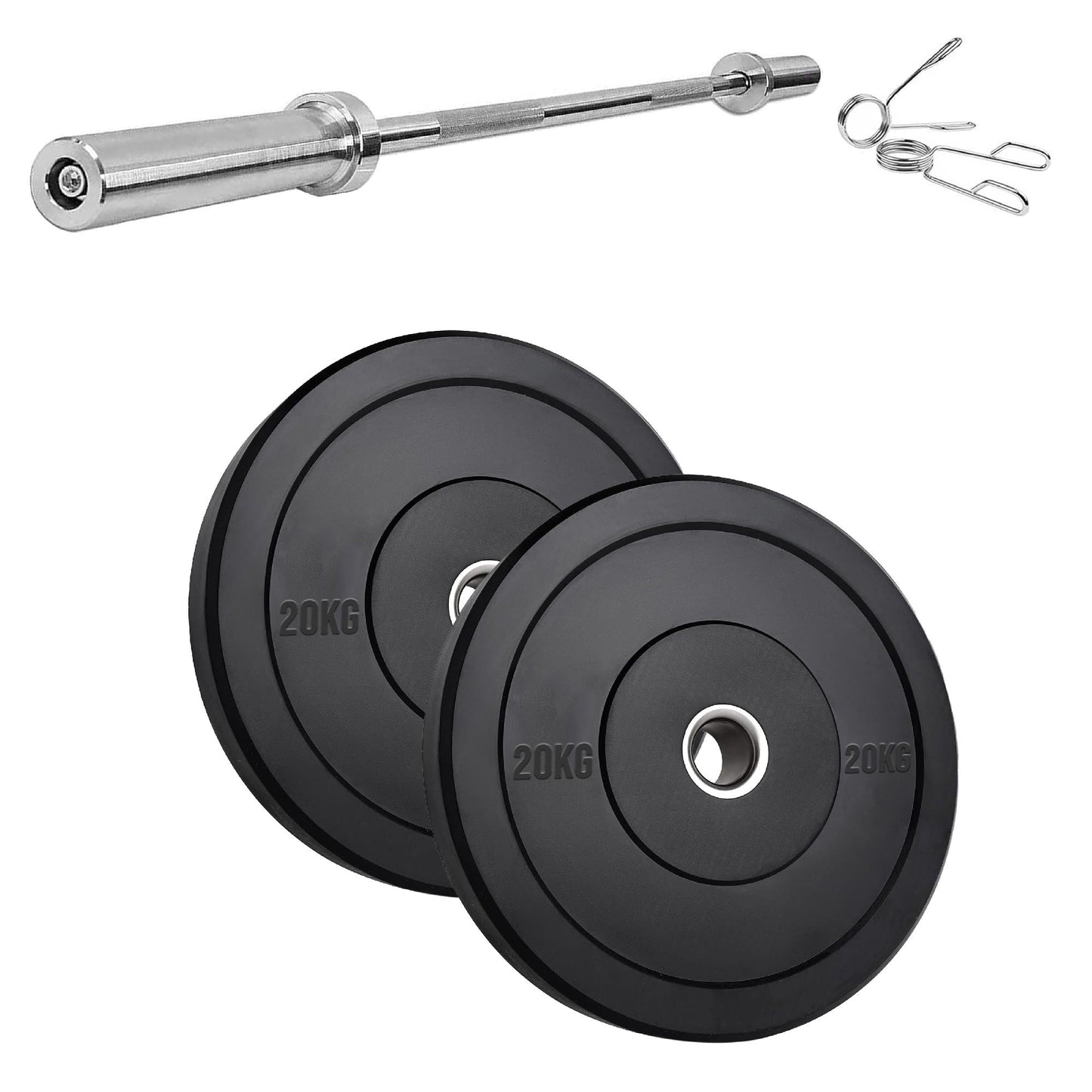 Olympic Rubber Bumper Plates – Heavy-Duty Cast Iron Core, Anti‑Bounce & Rust‑Resistant – Performance Strength Training for Home Gyms & Cross‑Training