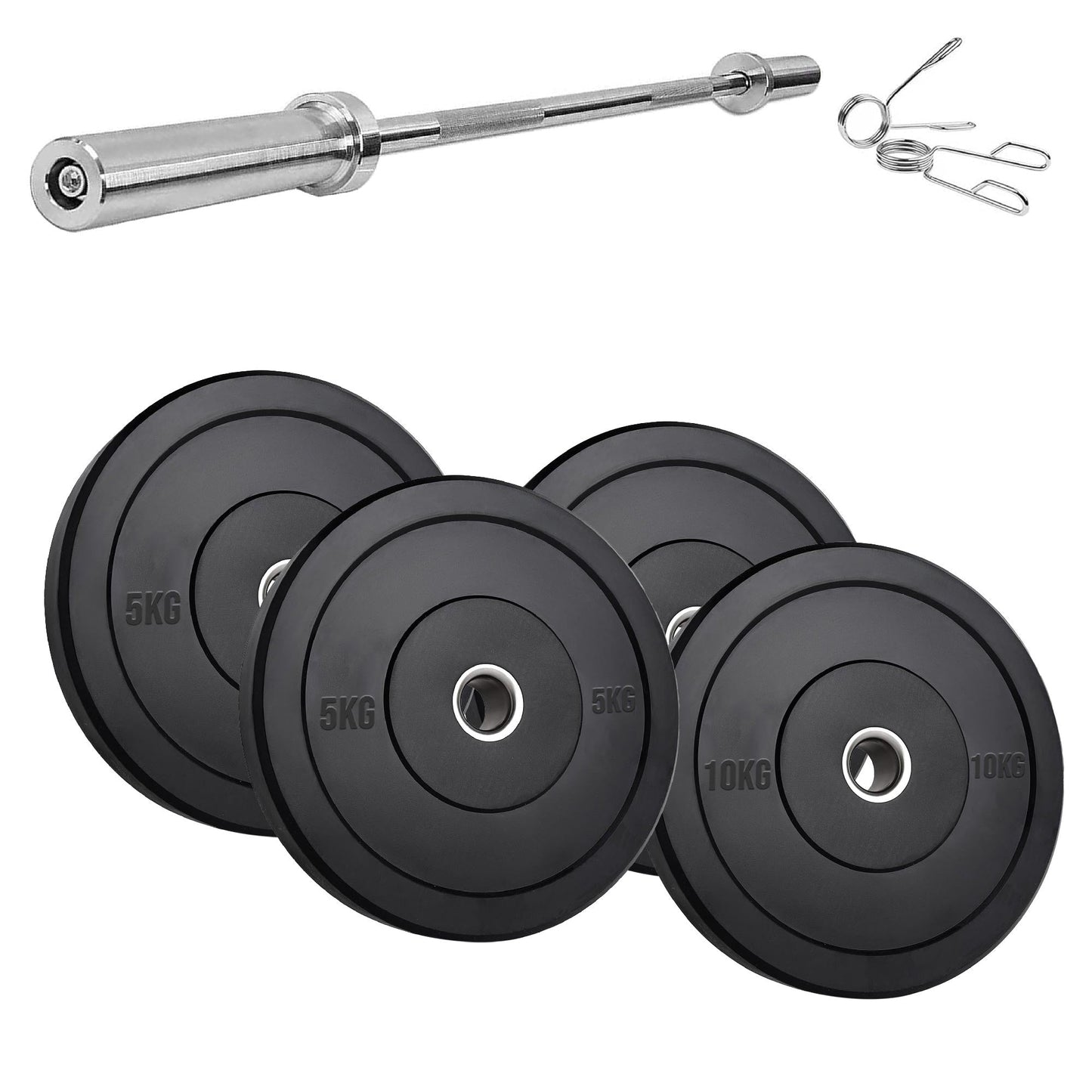 Olympic Rubber Bumper Plates – Heavy-Duty Cast Iron Core, Anti‑Bounce & Rust‑Resistant – Performance Strength Training for Home Gyms & Cross‑Training