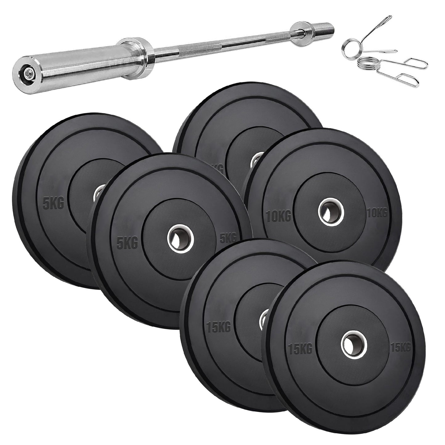 Olympic Rubber Bumper Plates – Heavy-Duty Cast Iron Core, Anti‑Bounce & Rust‑Resistant – Performance Strength Training for Home Gyms & Cross‑Training
