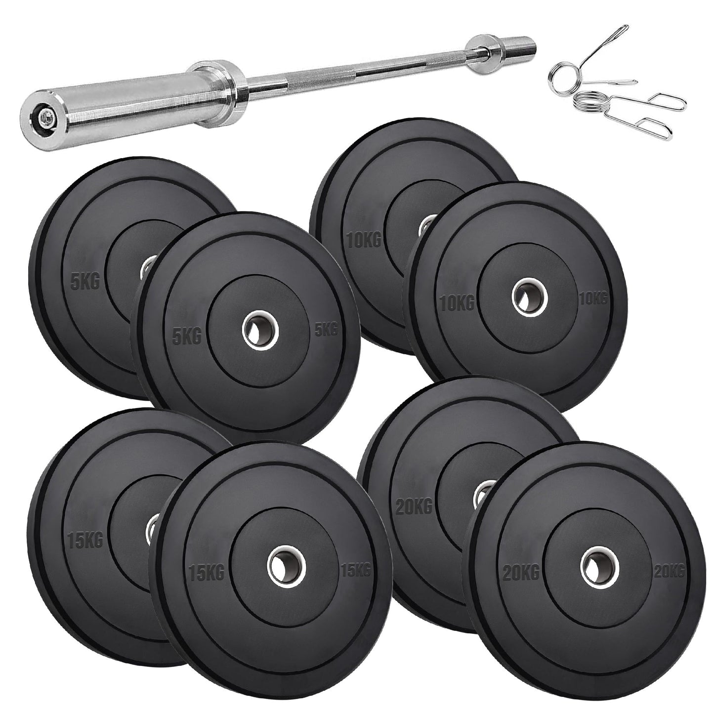 Olympic Rubber Bumper Plates – Heavy-Duty Cast Iron Core, Anti‑Bounce & Rust‑Resistant – Performance Strength Training for Home Gyms & Cross‑Training
