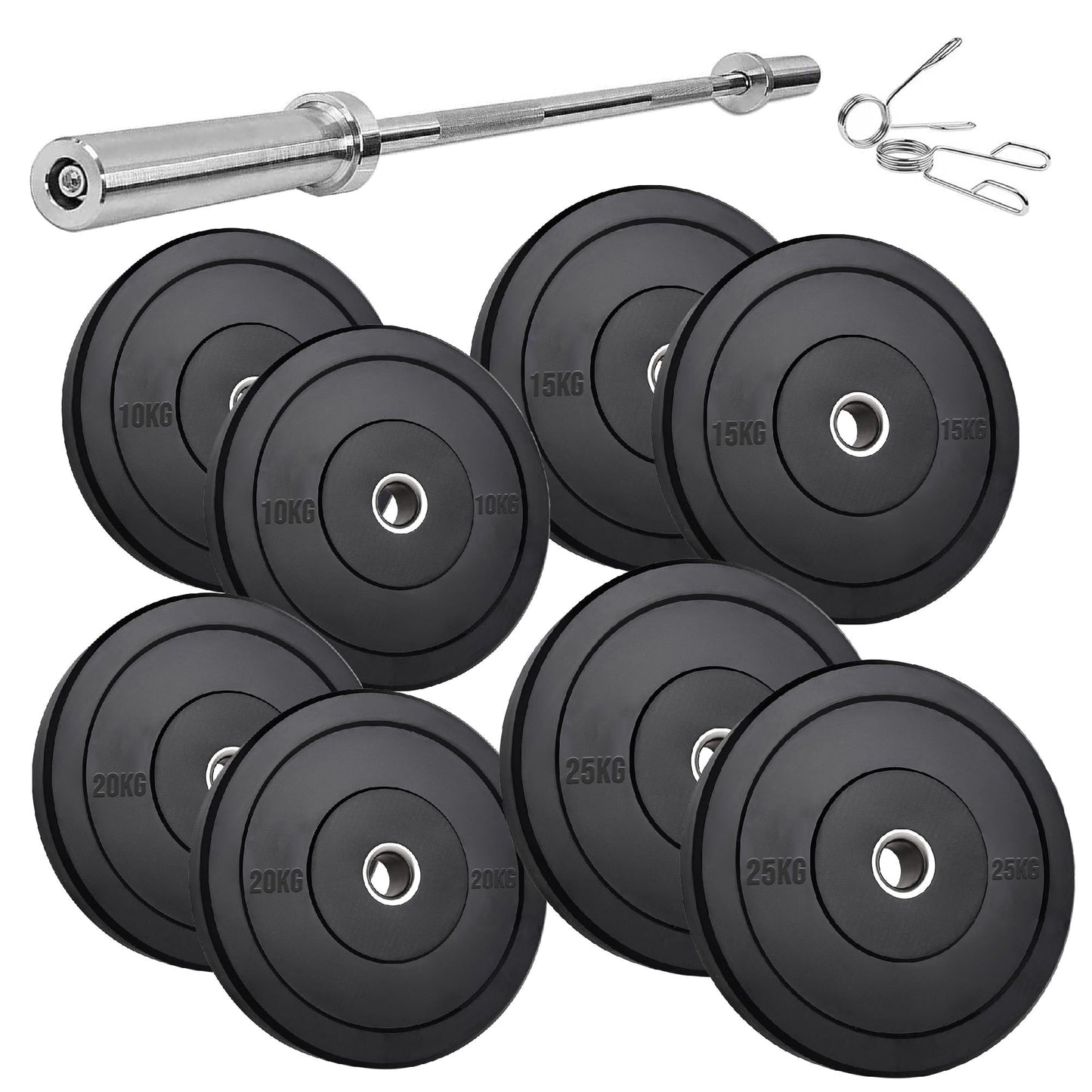 Olympic Rubber Bumper Plates – Heavy-Duty Cast Iron Core, Anti‑Bounce & Rust‑Resistant – Performance Strength Training for Home Gyms & Cross‑Training