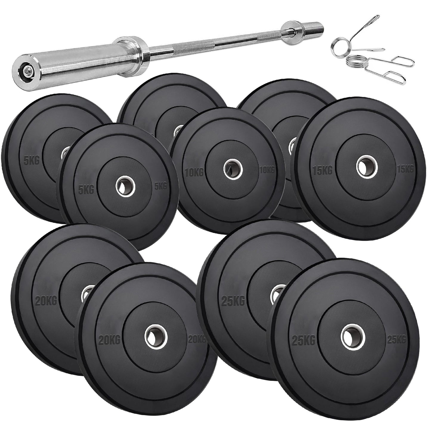 Olympic Rubber Bumper Plates – Heavy-Duty Cast Iron Core, Anti‑Bounce & Rust‑Resistant – Performance Strength Training for Home Gyms & Cross‑Training