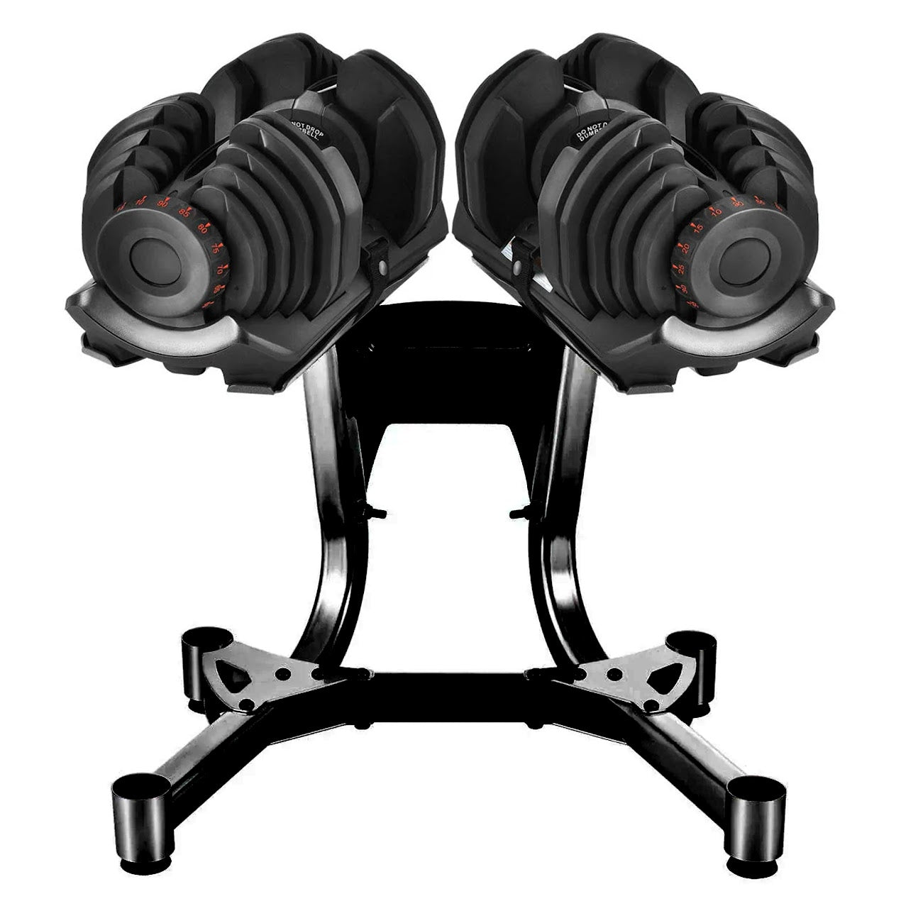 Compact Adjustable Dumbbell Stand | Heavy Duty 24kg/40kg Dumbbells Optional | Space Saving Rack with Safety Belt & Dial Support | Home Gym Storage Solution
