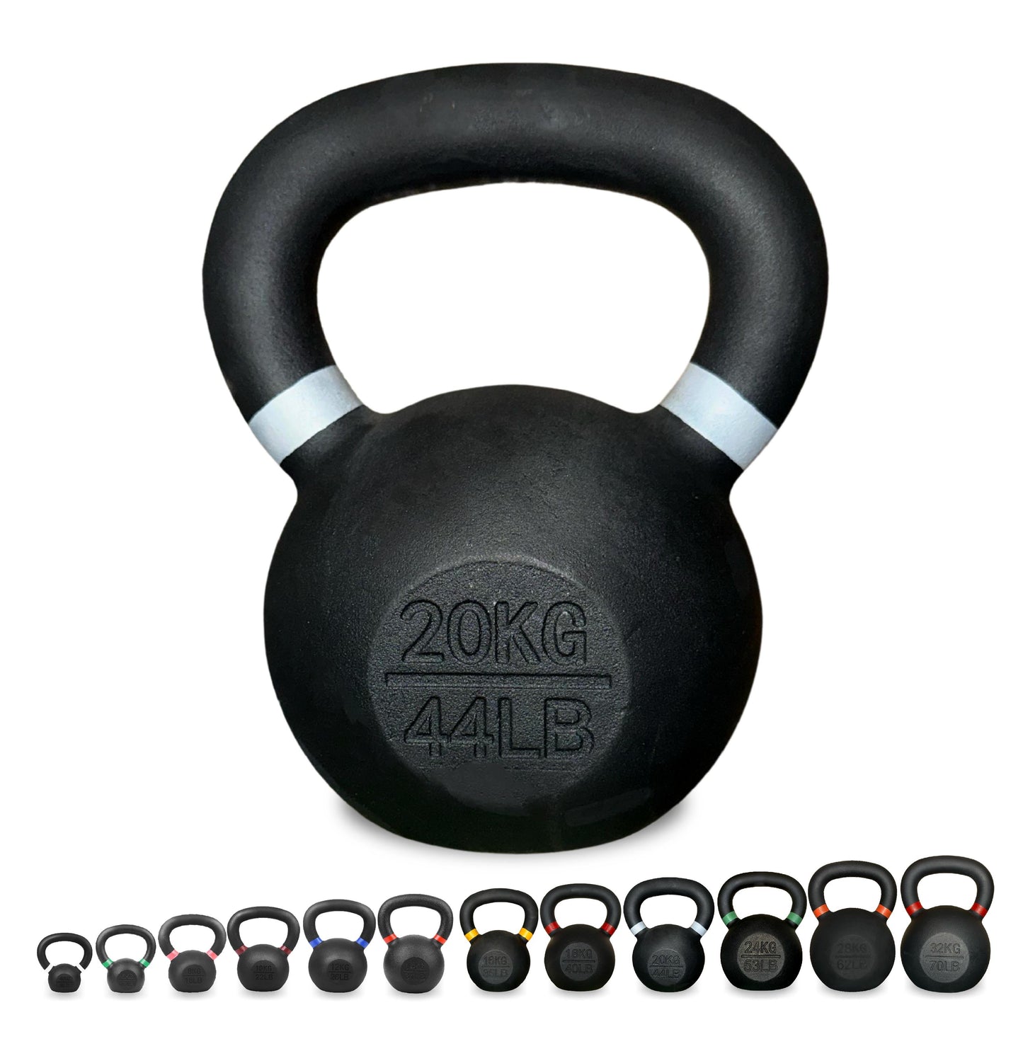 Cast Iron Kettlebells Set – Solid Iron, Rust Resistant Coating, Ergonomic Grip – Full Body Strength & Power Training – Ideal for Home Gyms