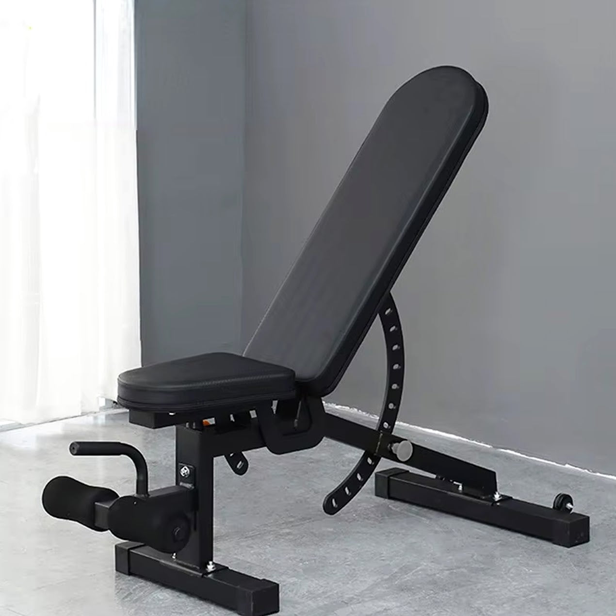 Adjustable Commercial Weight Bench – 9 Positions, 450kg Capacity, Foldable Steel Frame, Cushioned for Full-Body Home Gym Workouts