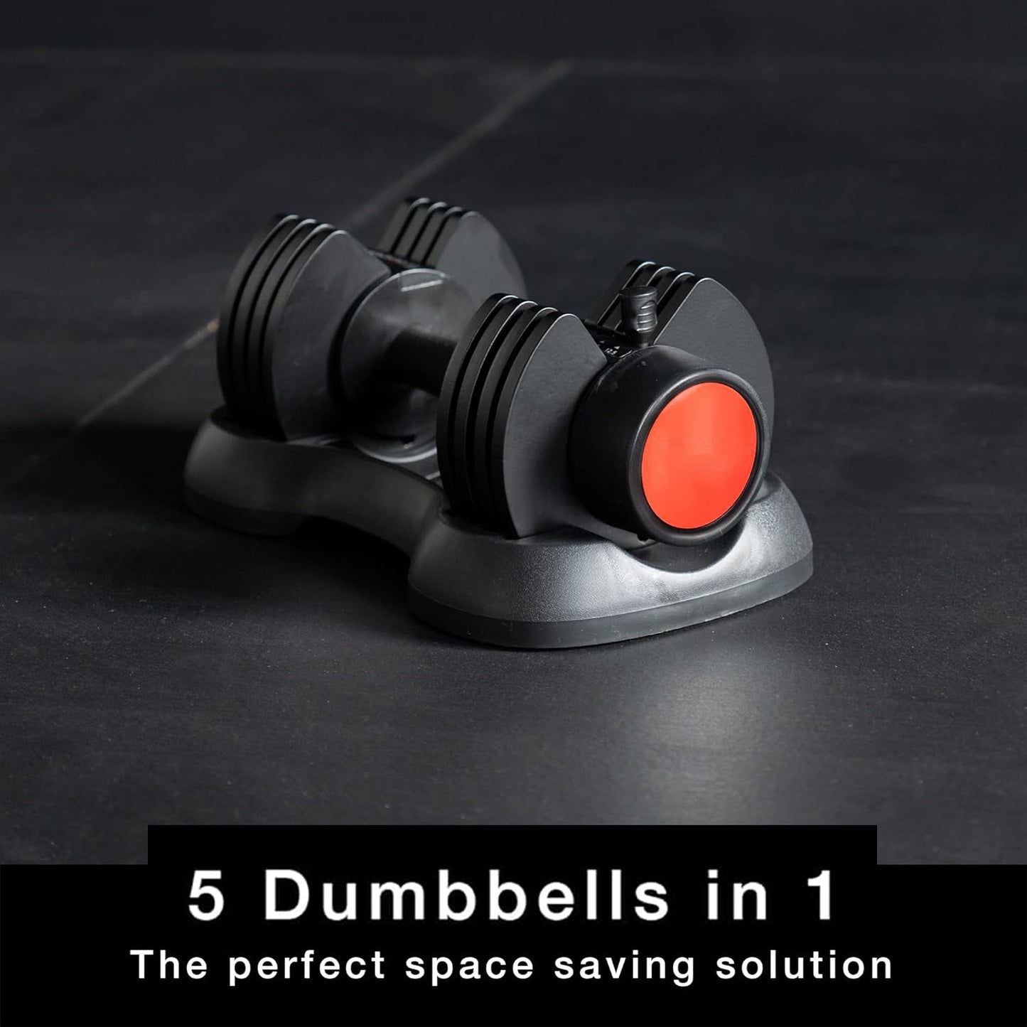 Adjustable Dumbbells Pair 12.5kg | 5-in-1 Weight Settings 2.5–12.5kg | Safety Lock, Dial Adjust | Home Strength Training | Compact Gym Setup
