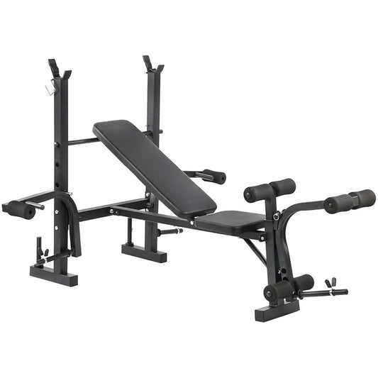 All-in-One Multi Bench – Adjustable Steel Frame with Preacher Curl, Chest Fly & Leg Extension Attachments – Full-Body Strength Training for Home Gyms