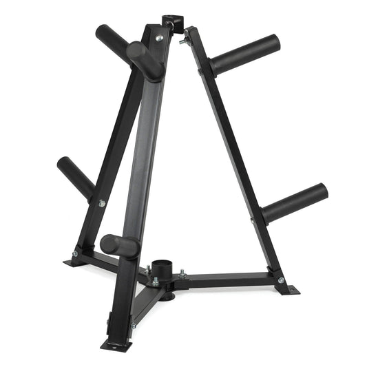 Durable Vertical Weight Plate & Dumbbell Rack – Heavy Duty Steel Frame, 300 kg Capacity, Includes 6 Secure Clamps – Space‑Saving Home Gym Organizer