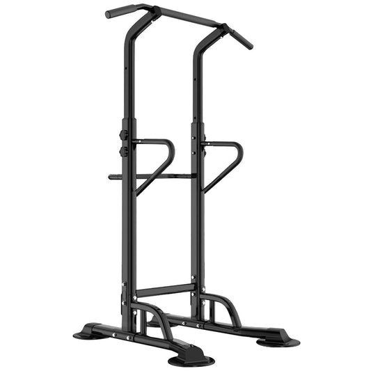Multi‑Function Steel Power Tower – Pull‑Up, Dip, Push‑Up & Vertical Knee Raise Station for Home Gym Strength Training