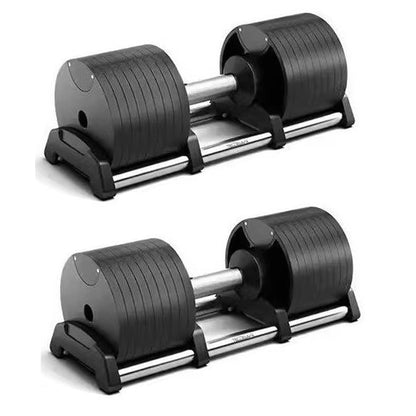 Adjustable Round Dumbbells – Steel Build with Smooth Dial, Anti‑Slip Handle – 24–45 kg Pair – Space‑Saving Home Gym Fitness Equipment