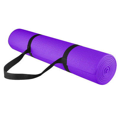 Extra-Thick 10 mm NBR Foam Yoga Mat – Non‑Slip, Eco-Friendly, Cushioned Comfort with Carry Strap for Home Fitness, Pilates, HIIT & Gymnastics