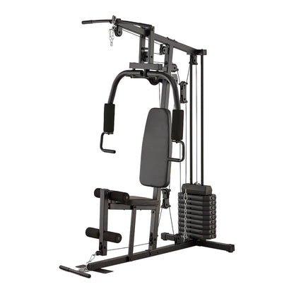 Essential Multi Gym Machine – Heavy‑Duty Steel, Compact Full‑Body Workout Station with 45 kg/66 kg Stack – Lat Pulldown, Chest Press, Leg Curl/Extension for Home Gym Setup