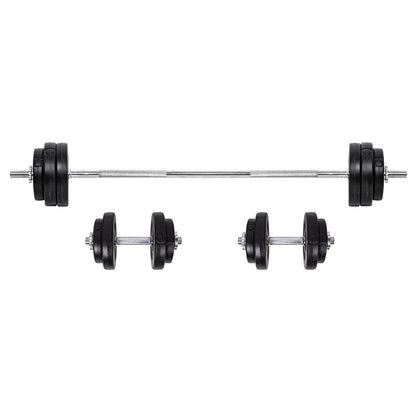 Adjustable Cast‑Iron 65 kg Dumbbell & Barbell Set – 2‑in‑1 Set, Knurled Handles, No‑Roll Design – Full‑Body Strength Training for Home Gyms