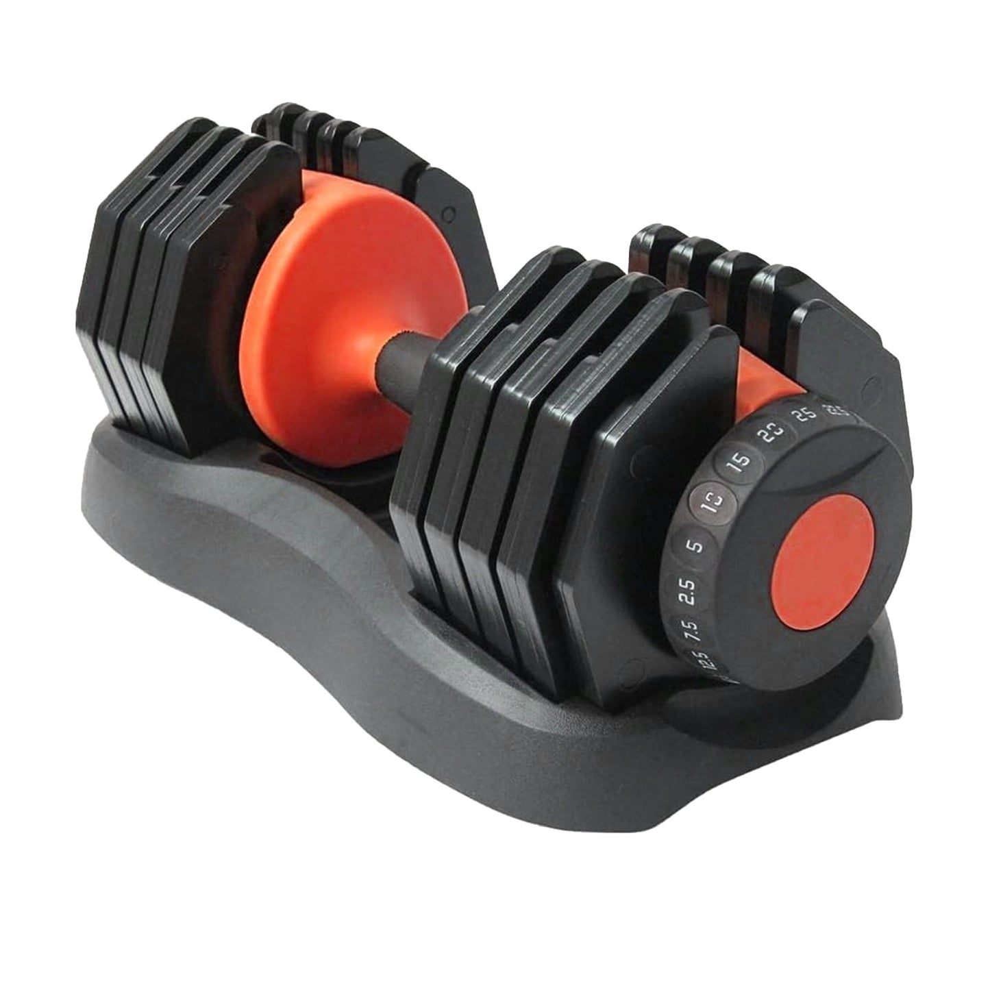 Adjustable Dumbbells 10‑in‑1 (2.5–25 kg) with Quick‑Dial & Safety Lock – Space Saving Home Gym Strength Equipment