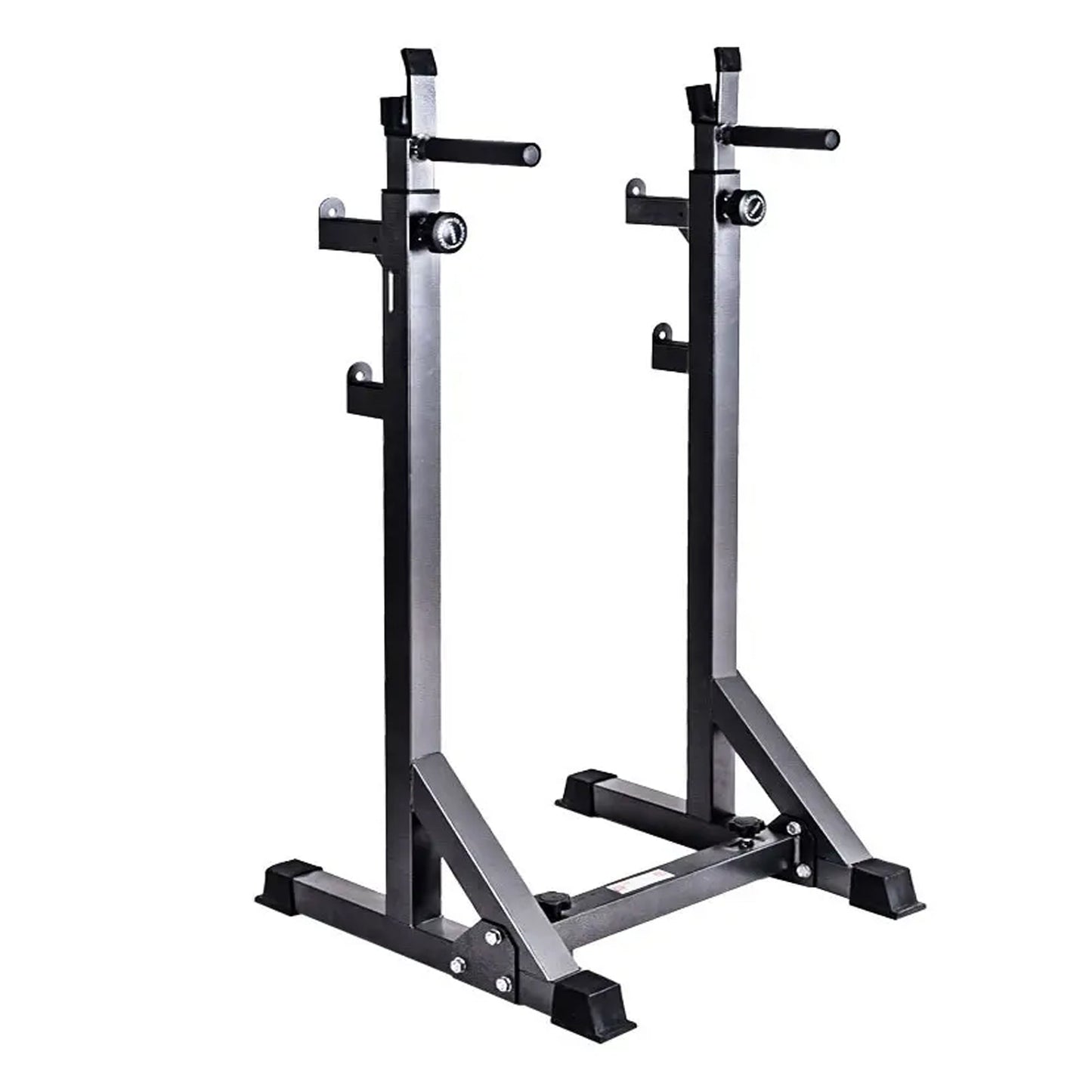 Adjustable Half Squat Rack with Dip Station & Pull Up Bar – Heavy Duty Steel Strength Training Stand for Home Gym, Spotter Arms Included