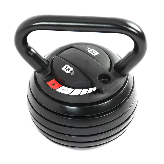 7 in 1 Adjustable Kettlebell Weight Set – 3.4kg to 18kg, Quick Lock System, Ergonomic Handle, Compact Strength Training Gear for Home Gym Workouts