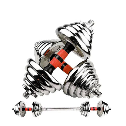 20kg (2-in-1) Adjustable Cast Iron Dumbbell & Barbell Set – Strength Training Weights for Home Gym & Personal Fitness Studios