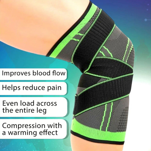Adjustable Knee Support Brace with Strap – Non-Slip, Breathable Compression Sleeve for Pain Relief, ACL, Meniscus & Joint Support – Sports, Running, Daily Wear
