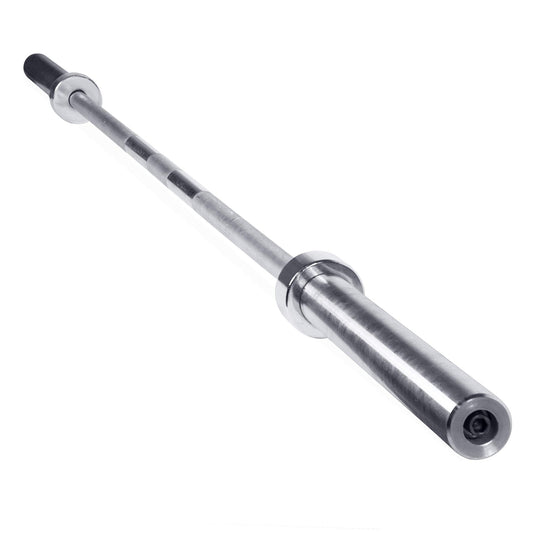 Adjustable Olympic Weightlifting Bar – Chrome/Black, 4–7 ft Barbell, Spring Collars, Multi‑Use Strength Bar for Squat, Bench & Deadlift – Ideal for Home Gym Training