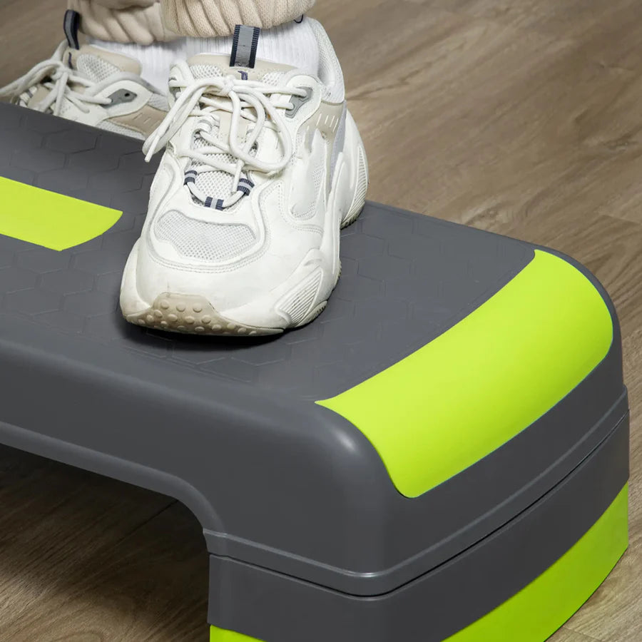 Adjustable Aerobic Step Platform – Non Slip, High Load, Multi Height Stepper for Cardio, Strength & Balance Training – Home Gym & Studio Use