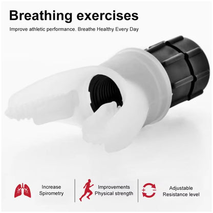 Adjustable Silicone Breath Trainer – Portable Lung Exerciser for Respiratory Therapy, Lung Capacity & Stamina Boost, Home Health & Fitness