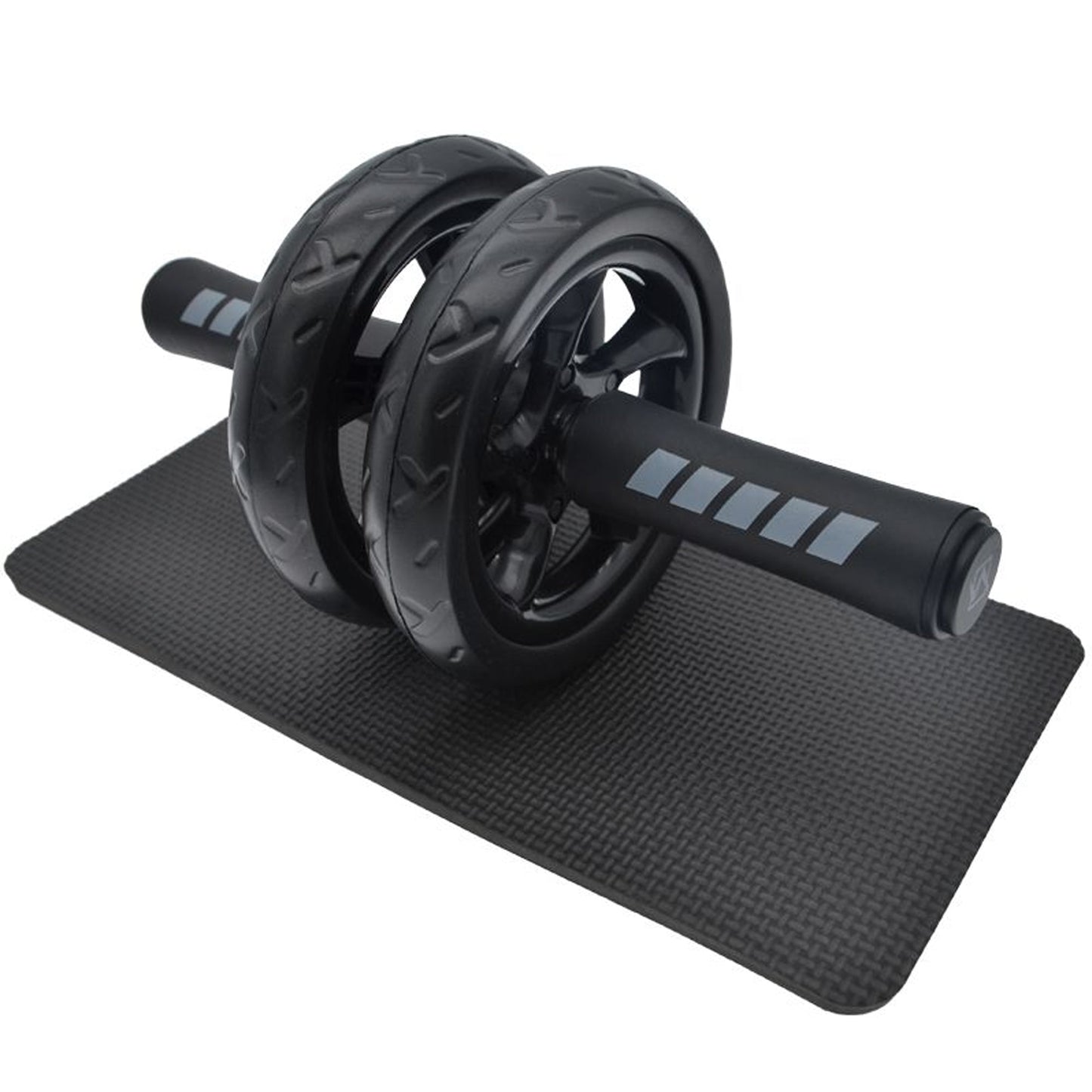 Double Wheel AB Roller with Extra Thick Knee Mat – 3.2" Wide Core Trainer for Home Gym, Ergonomic Foam Handles, 500 lbs Capacity for Stability & Comfort