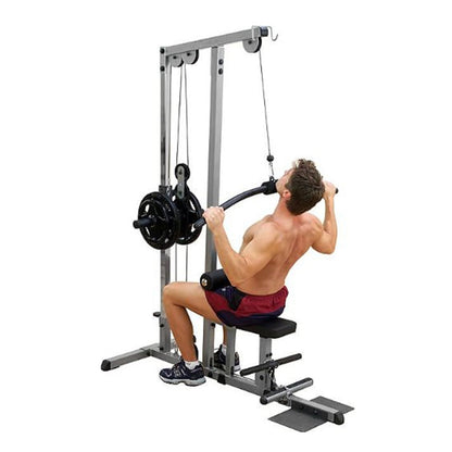 LAT Pulldown Machine – High & Low Pulley Cable Station with Adjustable Seat for Home Gym