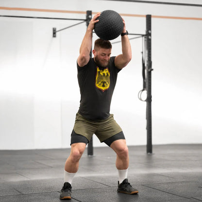 Treaded Rubber Slam Ball – Heavy‑Duty No‑Bounce, Tire‑Tread Grip for Power & Core Training – Compact Home Gym Essential